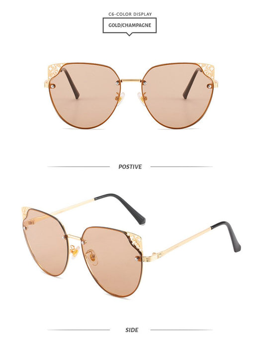 Metal hollow Sunglasses