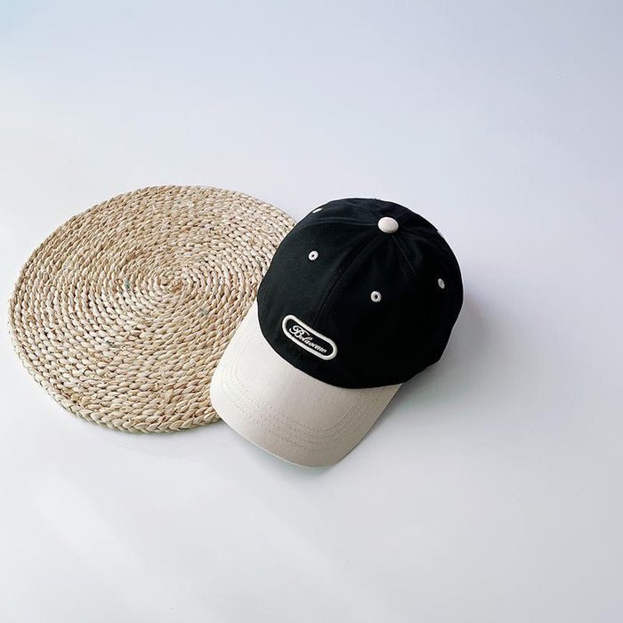Fashion Color Block Simple Embroidered Children's Baseball Cap