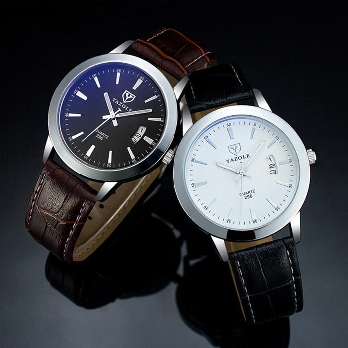 Top Brand Luxury YAZOLE Men Fashion Sport Quartz Wristwatch Clock Business Waterproof Watch