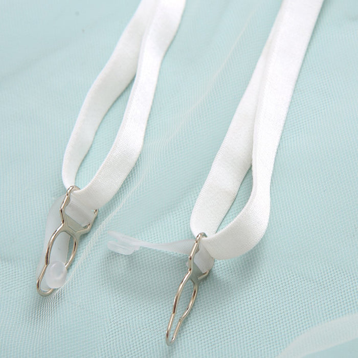 Women Lace Stitching Lingerie Mesh Underwear Three-piece Set