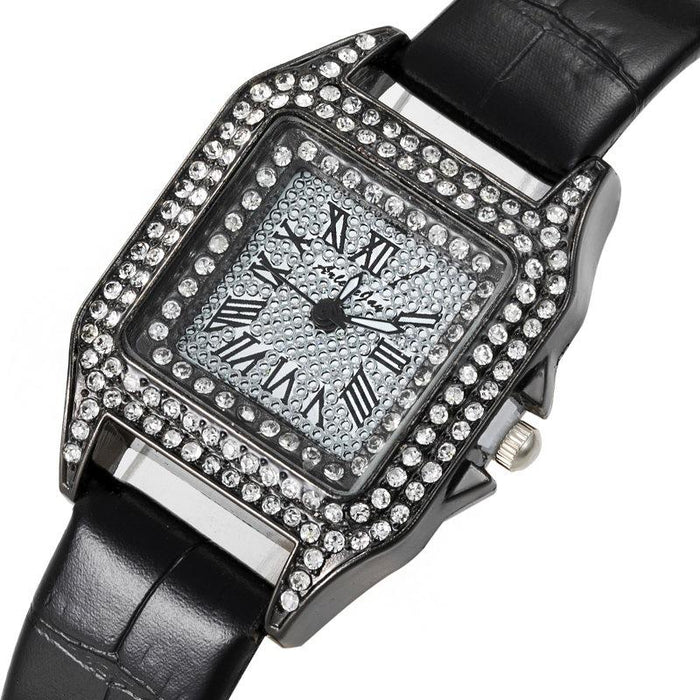 Simple Small Square Diamond Sky Star Women's Fashion Belt Watch Llz20018