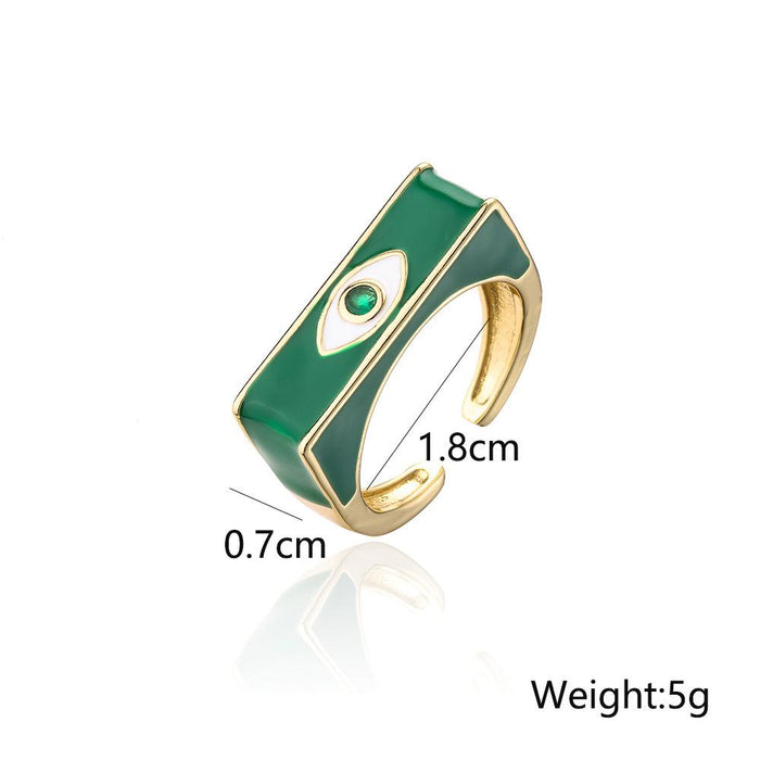 Simple Fashion Oil Drop Geometric Open Women's Ring