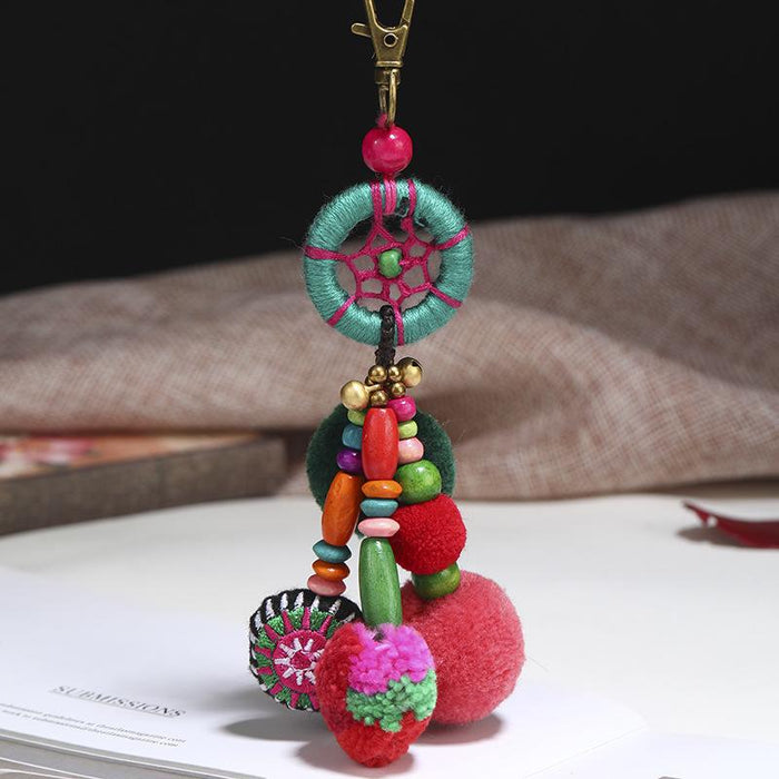 Bohemian Plush pendant bag car Keychains pendant