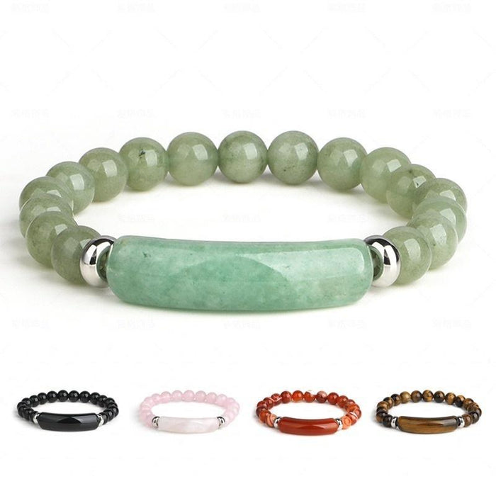 Natural Agate Stone Tiger Eye Stone Obsidian Crystal Bracelet