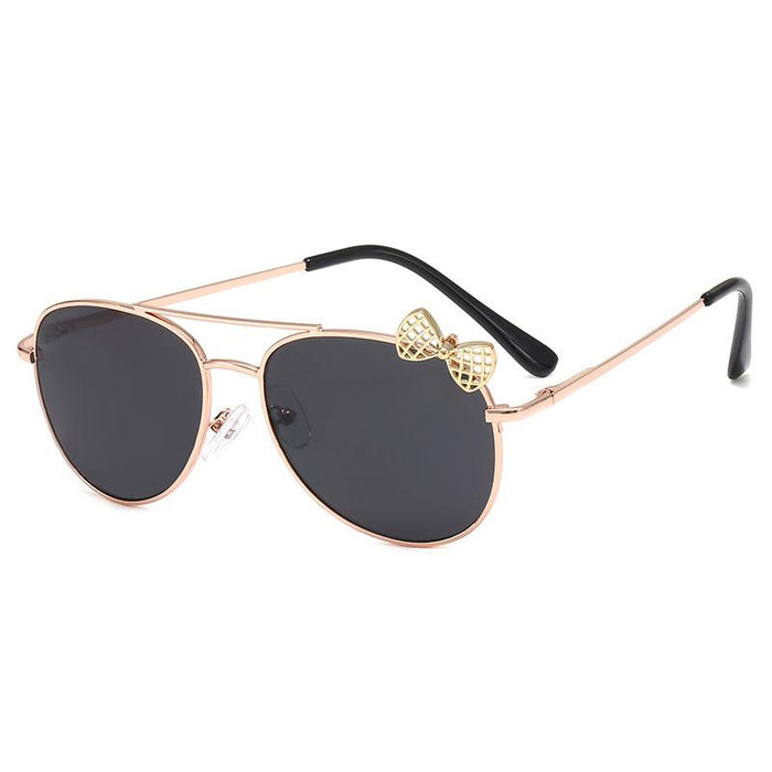 Children's metal frame bow Sunglasses