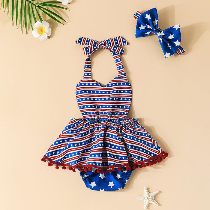 Baby Floral Bodysuit Headband Set