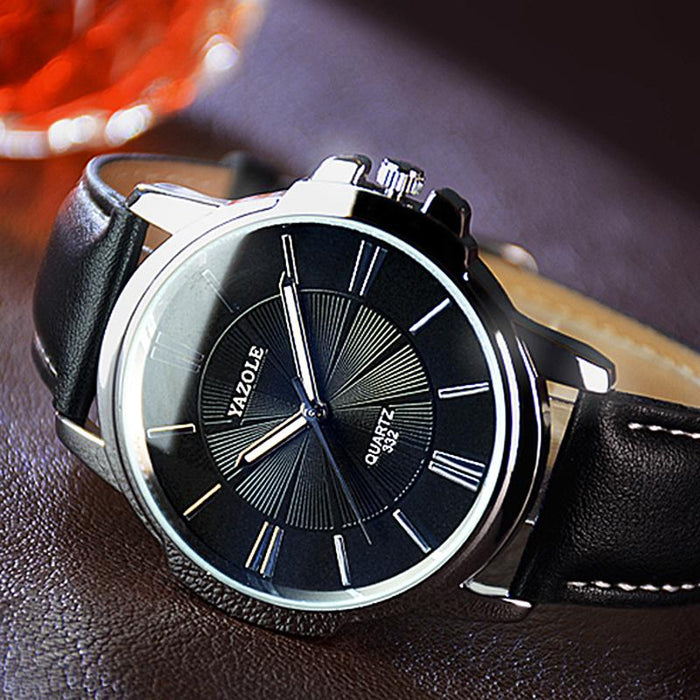 Mens Watches Luxury Blue Glass Waterproof Wristwatch