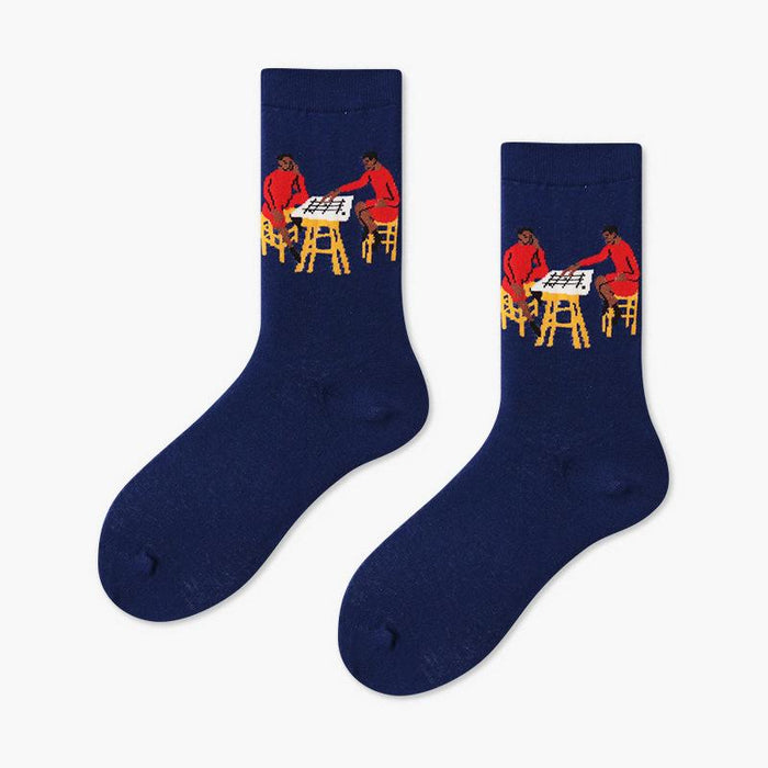 Outdoor Skateboard Sox Winter Creative Abstract Funny Socks