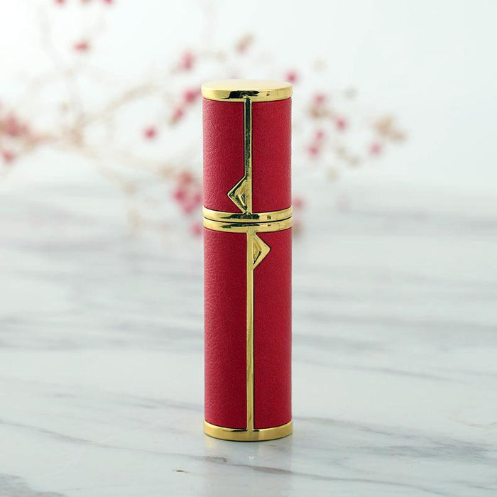 Bottled Bottoms Filled with 5ml High Grade Leather Traveling Portable Spray Bottle.