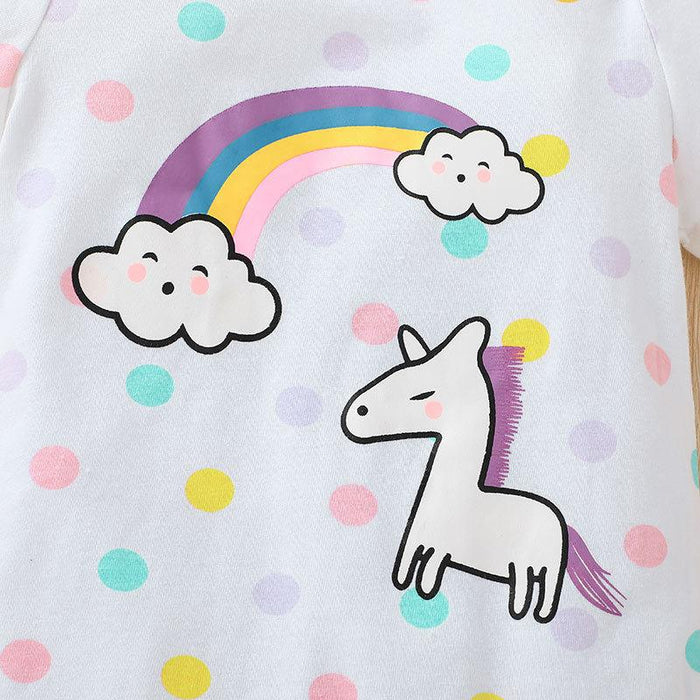 Baby Rainbow Printing Romper