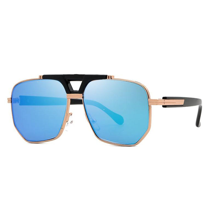 Men's and women's metal double beam Sunglasses