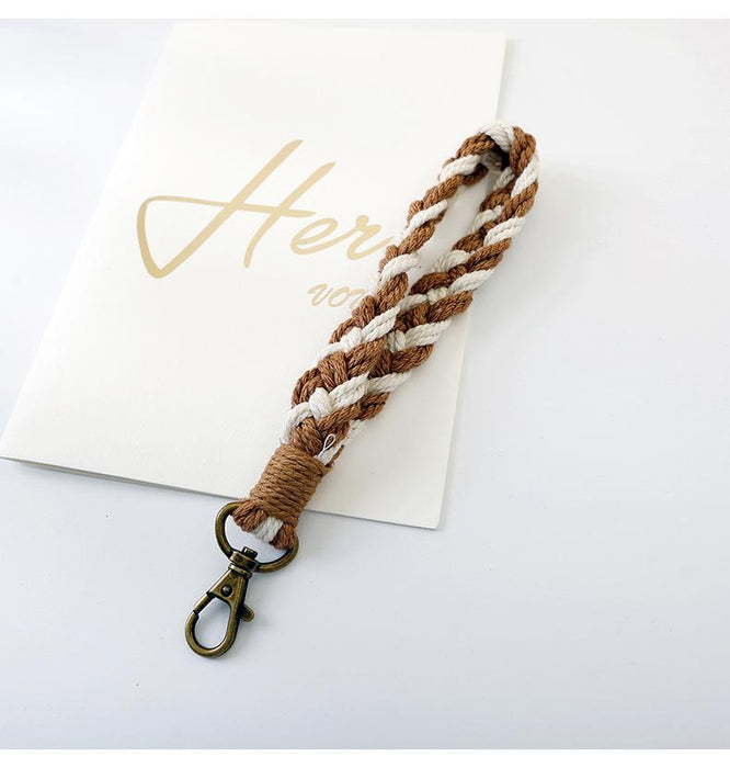 Cotton Rope Handmade Woven Wrist with Key Chain