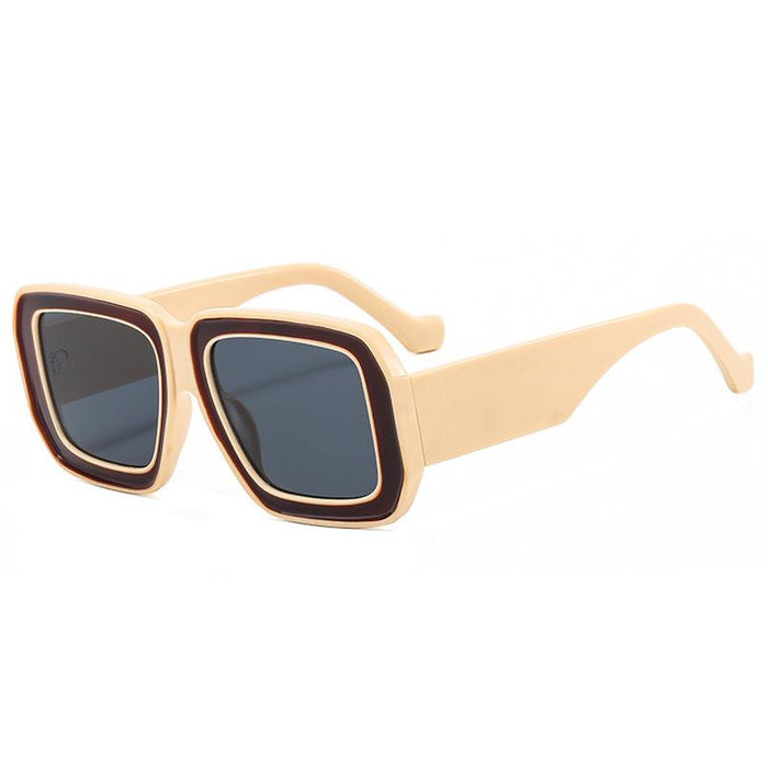 Fashion box contrast Sunglasses UV protection