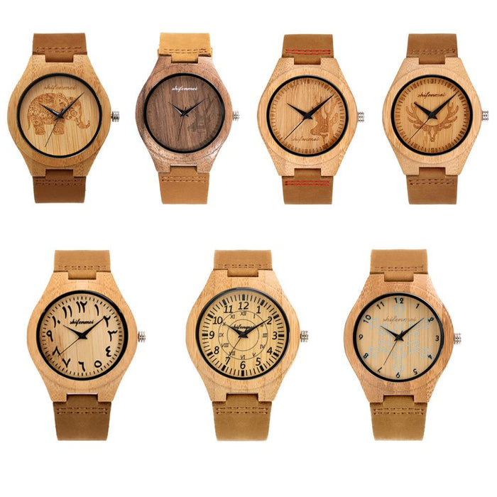 New Simple Fashionable Bamboo Wood Neutral Wood Quartz Watch