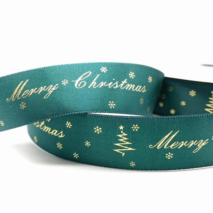 5yards 10mm 15mm 25mm Christmas Ribbon Printed