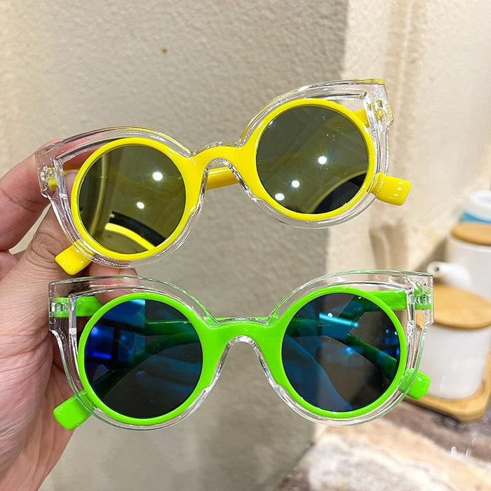 Children's Sunglasses hollow frame double frame children's glasses