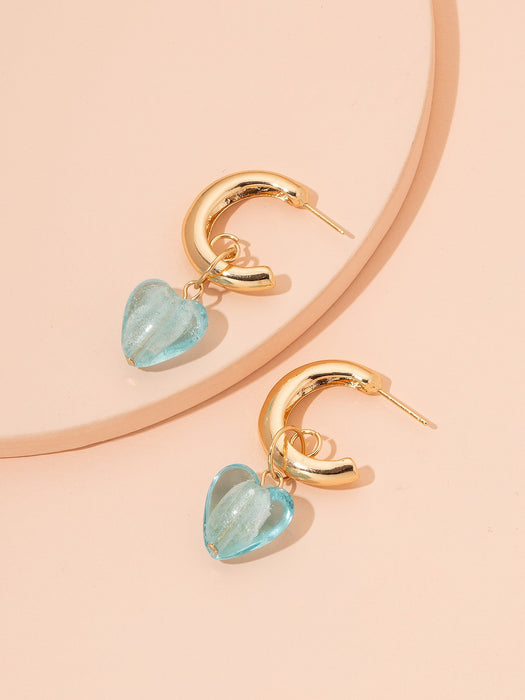 New Fashion Simple Heart Shaped Women's Earrings
