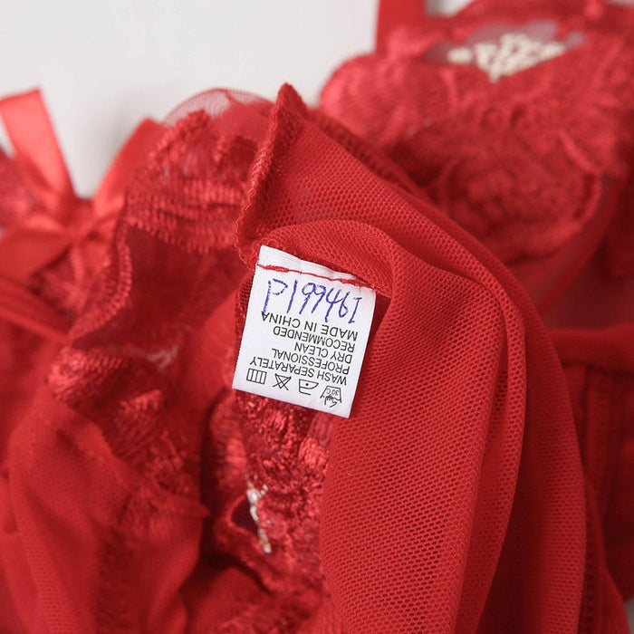 Women Lace Mesh Embroidered Bodysuit Sexy One-piece Lingerie