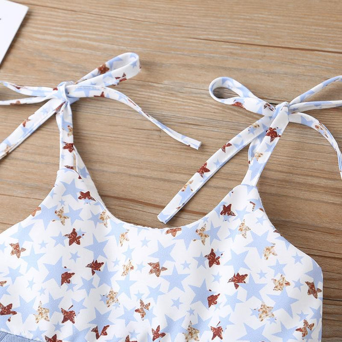 Baby Summer Star Lace Suspender Jumpsuit