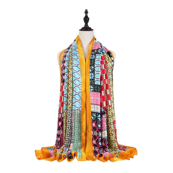 Sunscreen Shawl Printed Scarf Beaded Wall Stitched Scarf