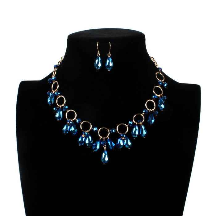 Female Jewelry Exaggerated Crystal Pendant Necklace Accessories