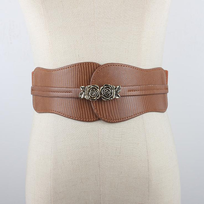 Women's Fashion Simple Red Decorative Girdle Belt