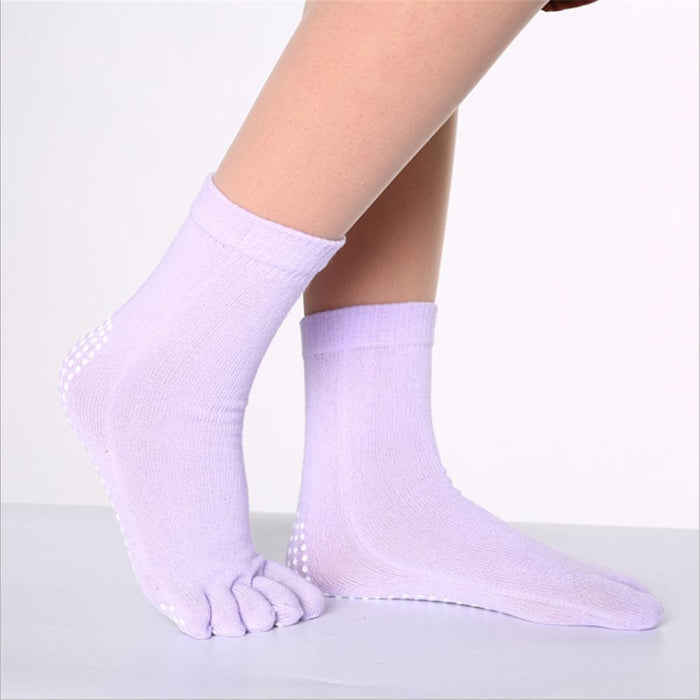 Cotton Yoga Cute Five-finger Socks