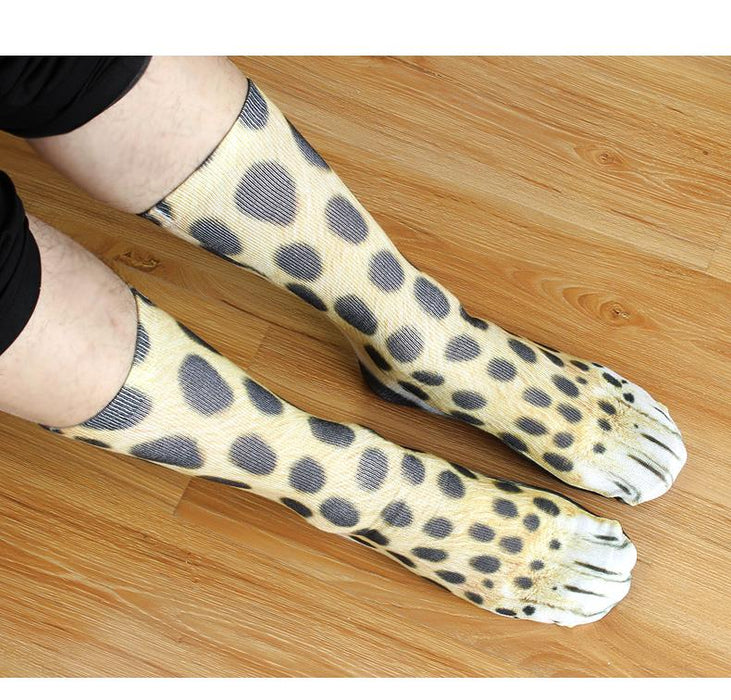Funny Leopard Tiger Cotton Socks