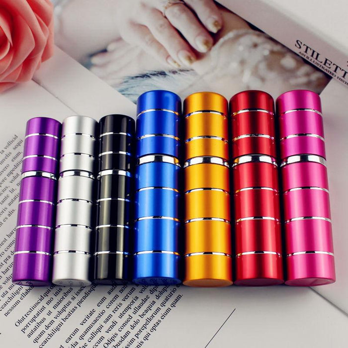 5ML 10ML Travel Aluminum Perfume Atomizer Glass Spray Bottle Empty Refillable Parfume Bottle Portable Metal Sprayer