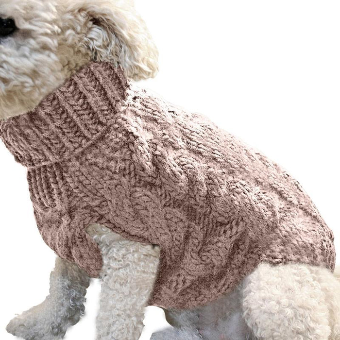 High collar knitted pet cat and dog clothes