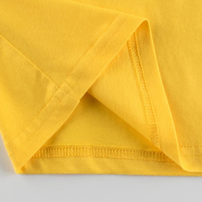 Children's short sleeved T-shirt sleeve solid color no pattern