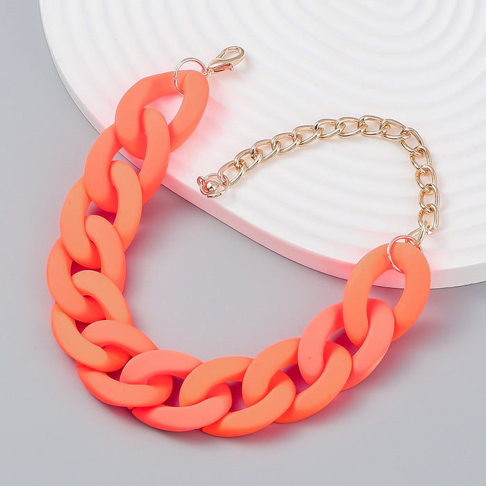 Women‘s Fashion Solid Color Hard Rubber Bracelet