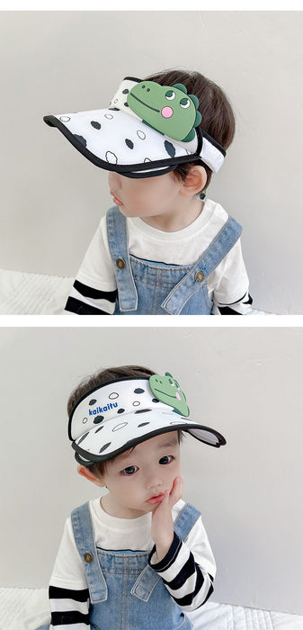 Summer Flapper Wide-brimmed Children's Cartoon Dinosaur Empty Top Hat