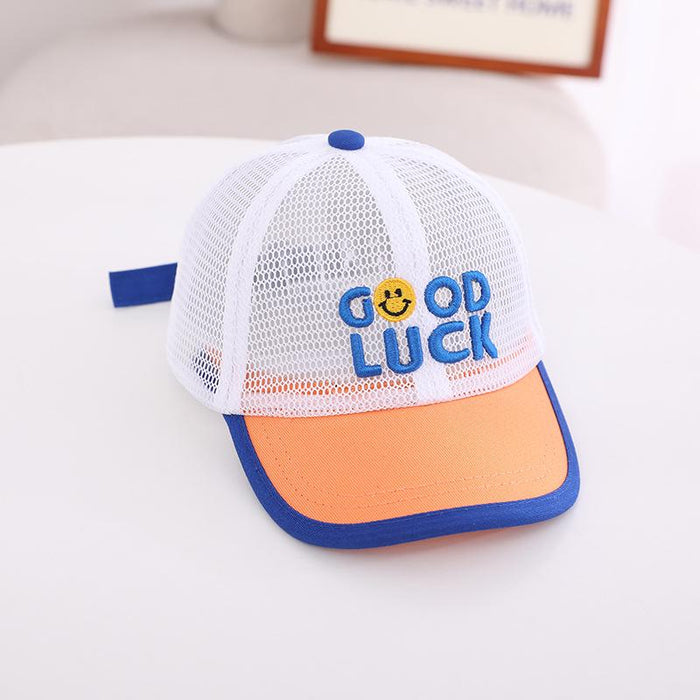 Summer GOOD Smiley Kids Mesh Sunshade Mesh Cap