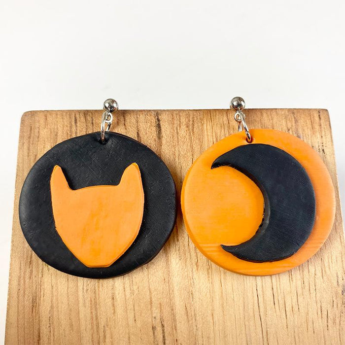 Alien Butterfly Tassel Love Pumpkin Moon Clay Earrings Earrings