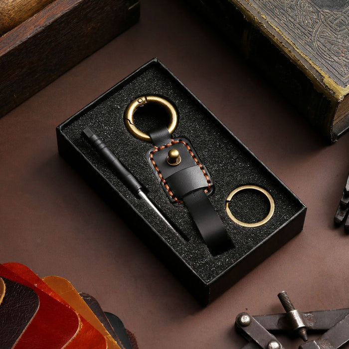 Fashion Simple Multicolor Leather Keychain