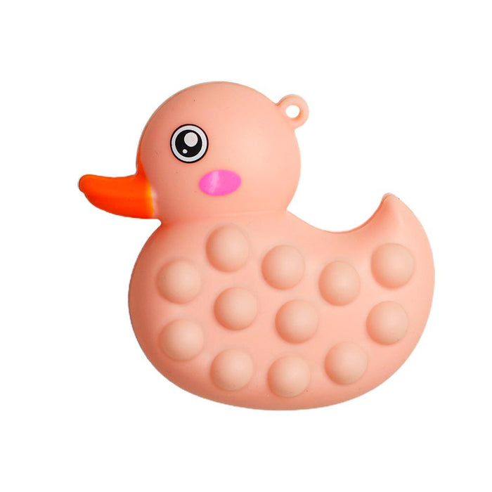 3D anti-stress little yellow duck children's bath toy