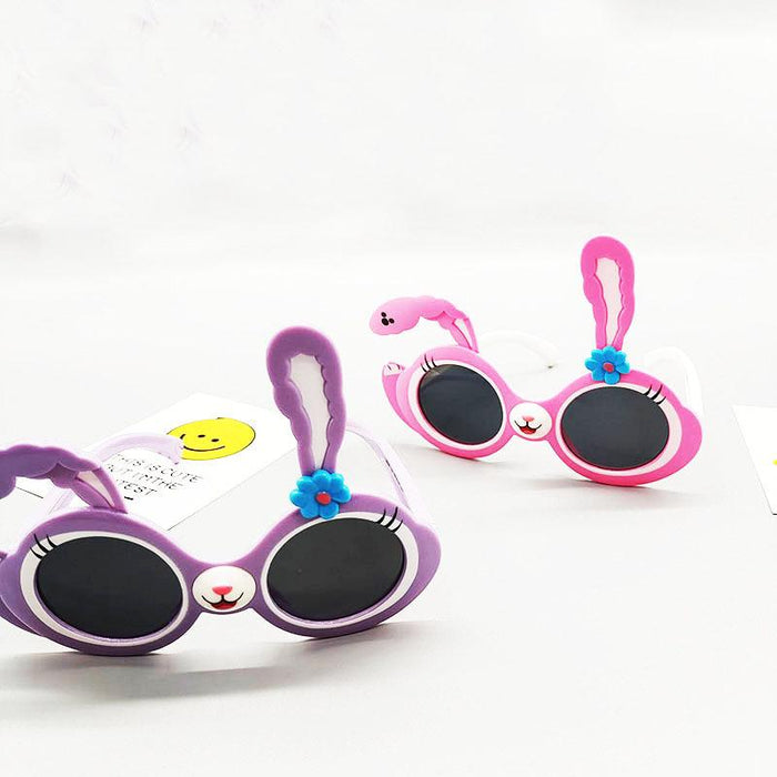 Cute Cartoon Ear Shape Children's Round Frame Sunglasses