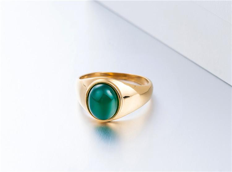 Golden Titanium Steel Ring Fashion Simple Women's Ring