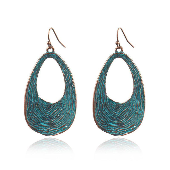 Bohemian Retro Ethnic Geometric Love Sweet Earrings