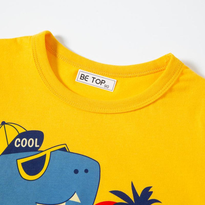 Children's short sleeved T-Shirt New Cartoon dinosaur