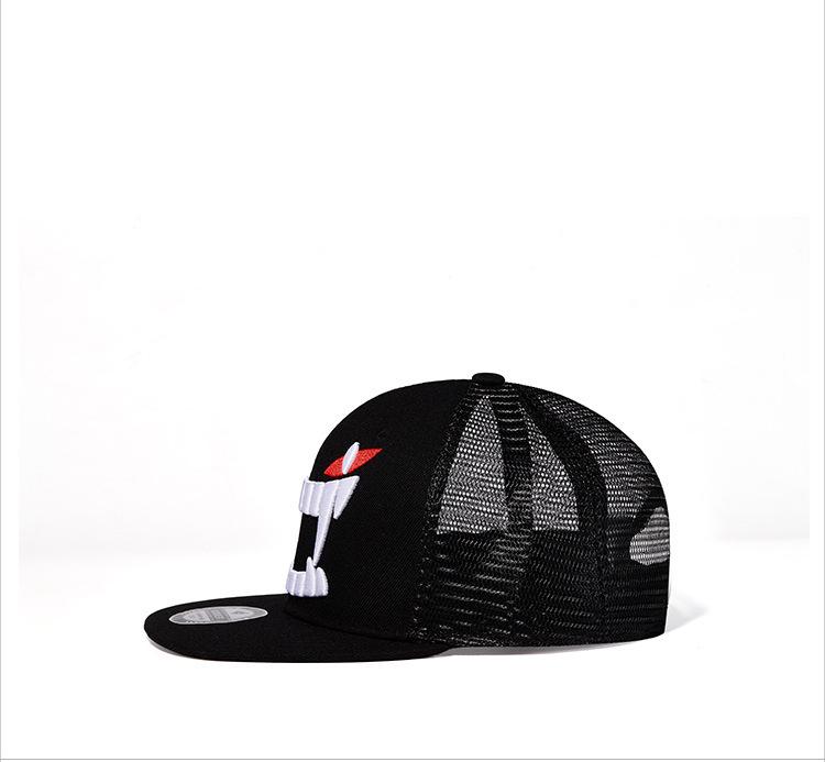 New Street Three-dimensional Embroidery Big Tooth Mesh Hat Baseball Cap