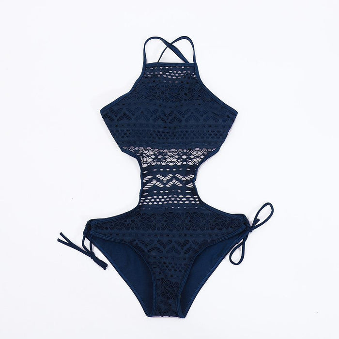 Sexy Lace Cut-out One-piece Bikini Swimsuit