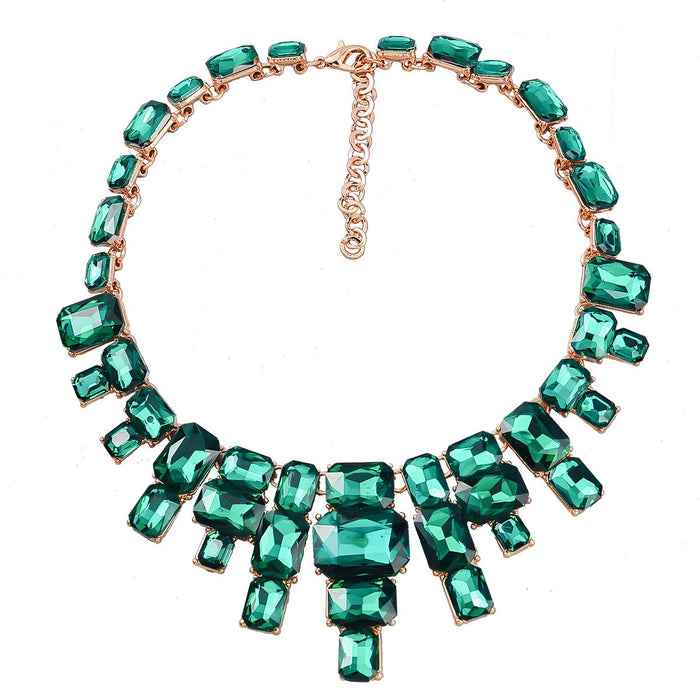 Women's Multicolor Rhinestone Alloy Clavicle Chain Necklace