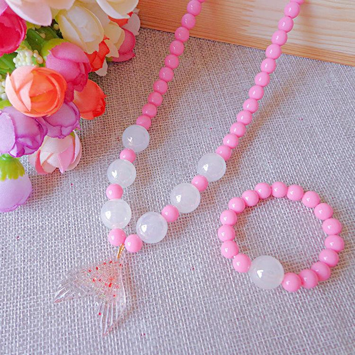 Cute Cartoon Beauty Fishtail Necklace Bracelet Set