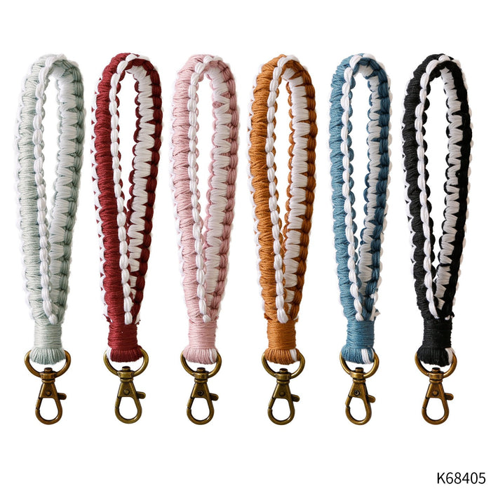 Vintage Hand Woven Wristband Key Chain Pendant