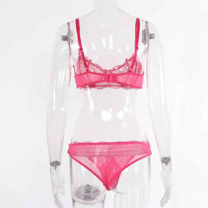 Women Fashion Lace Stitching Underwear Sexy Lingerie Set