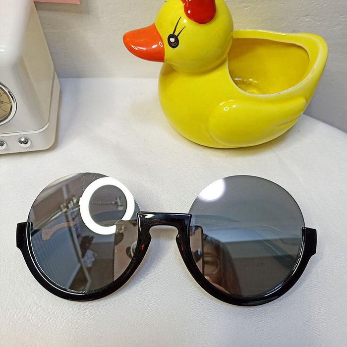 Fashion Round Lens Half Frame Children's Sunglasses