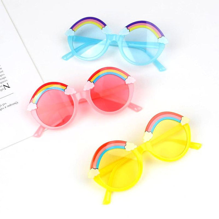 Children's Rainbow Sunglasses multicolor personality round frame