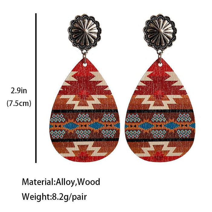 Fashion Exaggerated Vintage Wooden Women's Earrings
